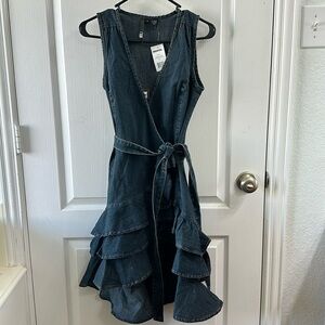 RU Cowgirl by Resistol Denim Wrap Around Dress